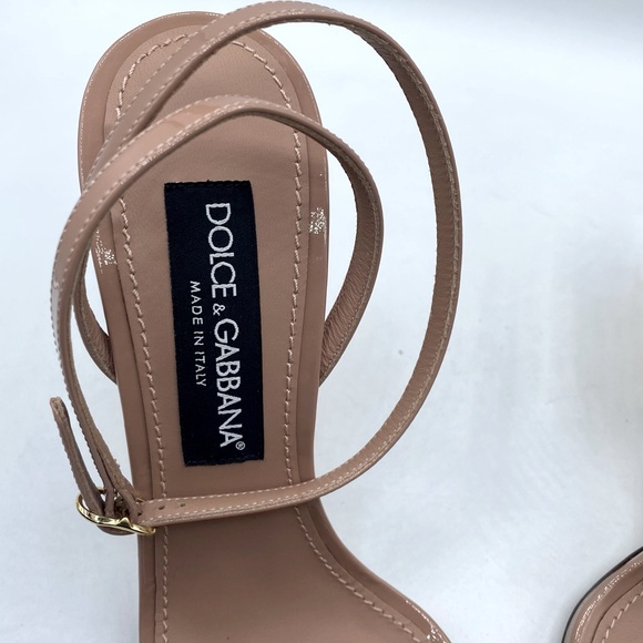 Dolce & Gabbana Beige and Gold Strappy Heels - Picture 6 of 12